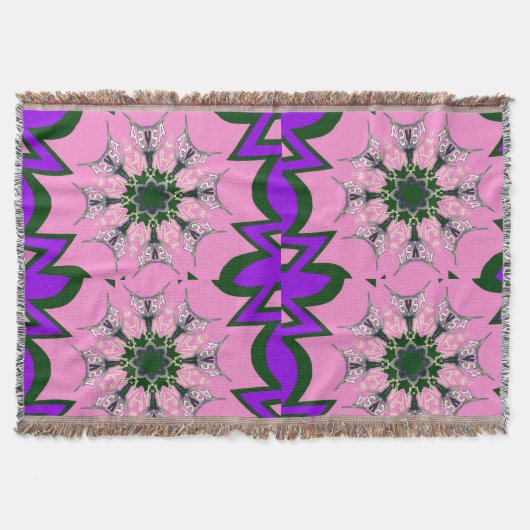 Elegantes Monogram Bloom: Schönes persönliches Mot Decke (Vorderseite)