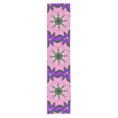 Elegantes Monogram Bloom: Schönes persönliches Mot Kurzer Tischläufer (Vorderseite)