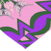 Elegantes Monogram Bloom: Schönes persönliches Mot Kurzer Tischläufer (Ecke)