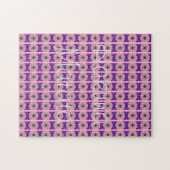 Elegantes Monogram Bloom: Schönes persönliches Mot Puzzle (Horizontal)