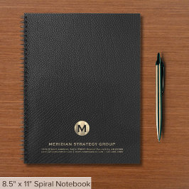 Elegantes Monogram Business Notebook Notizblock