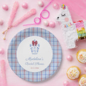 Elegantes Monogram Christmas Brautparty Party Pappteller (Party)