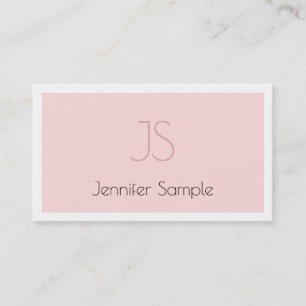 Elegantes Monogram Design Minimalistischer Schlich Visitenkarte