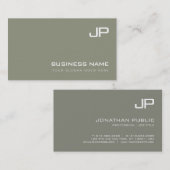 Elegantes Monogram Design Modernes, Schlichtes Ber Visitenkarte (Vorne/Hinten)
