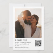 Elegantes Monogram Foto QR Code Brautparty Einladung (Rückseite)