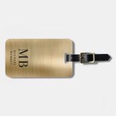 Elegantes Monogram Gold Gepäckanhänger (Vorderseite horizontal)