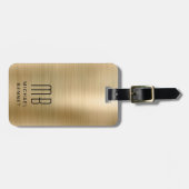 Elegantes Monogram Gold Gepäckanhänger (Vorderseite horizontal)