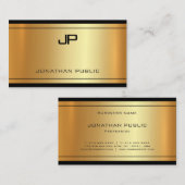 Elegantes Monogram Gold Look Modernste Eleganz Visitenkarte (Vorne/Hinten)