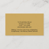 Elegantes Monogram Gold Moderne IMITATE Golden Str Visitenkarte (Rückseite)