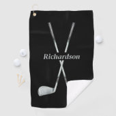 Elegantes Monogram Golf Totuch Golfhandtuch (Insitu)