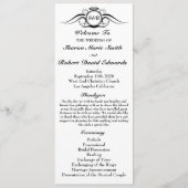 Elegantes Monogram-Hochzeitsprogramm Programm (Vorderseite)