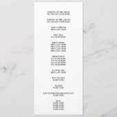 Elegantes Monogram-Hochzeitsprogramm Programm (Rückseite)