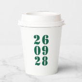 Elegantes Monogram Initials Polterabend-Party Pappbecher (Rückseite)