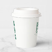 Elegantes Monogram Initials Polterabend-Party Pappbecher (Rechts)