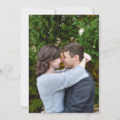 Elegantes Monogram Letters Foto Wedding Save The Date (Rückseite)