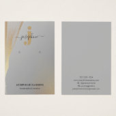 Elegantes Monogram Logo Gold Gray Earring Display (Vorne & Hinten)