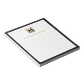 Elegantes Monogram Logo, Texteditor für Unternehme Notizblock (angewinkelt)