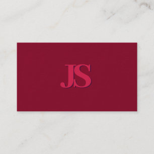 Elegantes Monogram Luxury Premium Dickpapier Visitenkarte