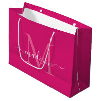 Elegantes Monogram Magenta Pink Weißes Elegantes S