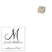 Elegantes Monogram Makeup und Friseur Gummistempel (Stempel)