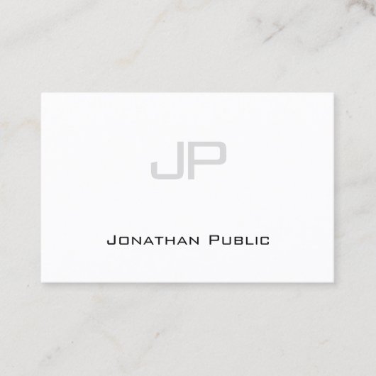 Elegantes Monogram Minimalistisch Design Trendy Mo Visitenkarte (Vorderseite)