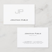 Elegantes Monogram Minimalistisch Design Trendy Mo Visitenkarte (Vorne/Hinten)