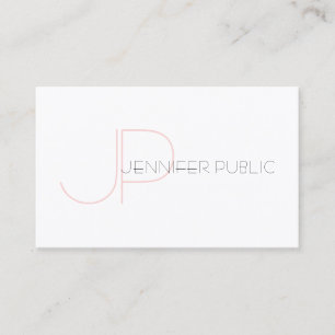 Elegantes Monogram Minimalistisch Modernes Einfach Visitenkarte