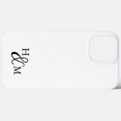 Elegantes Monogram Modernes Minimalistisches Schwa Case-Mate iPhone Hülle (Rückseite (Horizontal))
