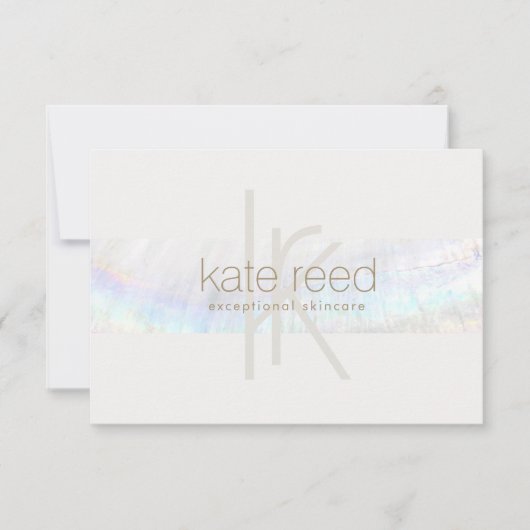 Elegantes Monogram Modernes Seashell Geschenkzerti Dankeskarte (Vorderseite)