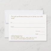 Elegantes Monogram Modernes Seashell Geschenkzerti Dankeskarte (Rückseite)