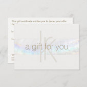 Elegantes Monogram Modernes Seashell Geschenkzerti Dankeskarte (Vorne/Hinten)