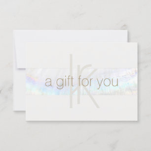 Elegantes Monogram Modernes Seashell Geschenkzerti Dankeskarte