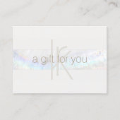 Elegantes Monogram Modernes Seashell Geschenkzerti Visitenkarte (Vorderseite)