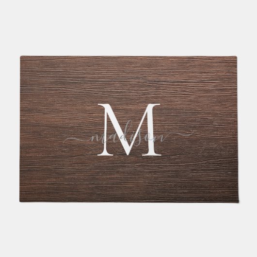 Elegantes Monogram Name Design - Feminine Script Fußmatte (Vorderseite)
