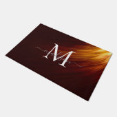 Elegantes Monogram Name Design - Feminine Script Fußmatte (Schrägansicht)