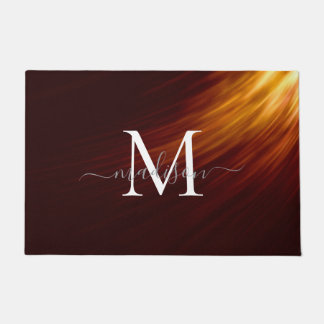 Elegantes Monogram Name Design - Feminine Script Fußmatte