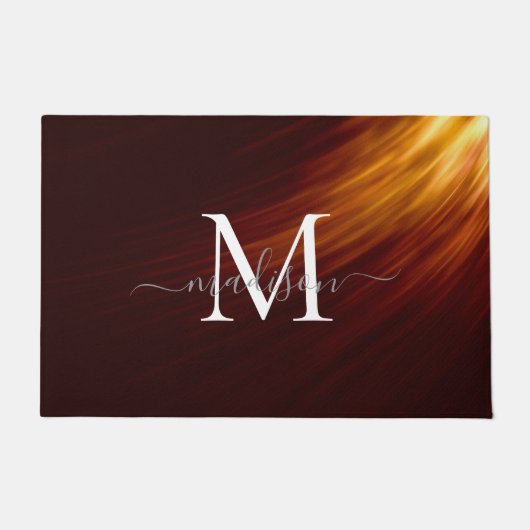 Elegantes Monogram Name Design - Feminine Script Fußmatte (Vorderseite)