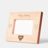 Elegantes Monogram Name Foto Herzlichen Glückwunsc Geätzte Rahmen (Links)