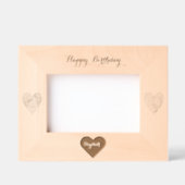 Elegantes Monogram Name Foto Herzlichen Glückwunsc Geätzte Rahmen (Vorderseite)