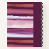 Elegantes Monogram Name Lila Artist Sketchbook Notizblock (Rückseite)