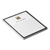Elegantes Monogram Notepad Notizblock (angewinkelt)