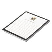 Elegantes Monogram Notepad Notizblock (Rotiert)