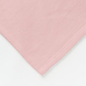 Elegantes Monogram Rosa Fleece Blanket (Ecke)