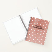 Elegantes Monogram Rose Gold Sketchbook Notebook Notizblock (Innenseite)