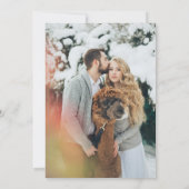 Elegantes Monogram Schwarz-weiß Overlay-Foto Hochz Einladung (Rückseite)