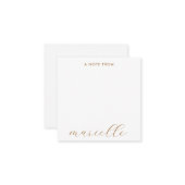 Elegantes Monogram Script Personalisiert Mitteilungskarte (Vorderseite/Rückseite Beispiel)