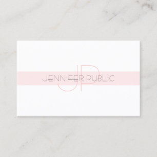 Elegantes Monogram Sleek Design Luxury Trendy Schl Visitenkarte