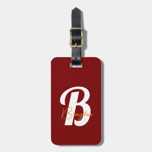 Elegantes Monogram Stylish Travel Accessory - Gepäckanhänger (Vorderseite vertikal)