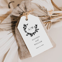 Elegantes Monogram Wappen Foto Botanische Hochzeit