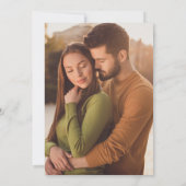 Elegantes Monogram Wappen Foto Schwarz-weiß Hochze Save The Date (Rückseite)